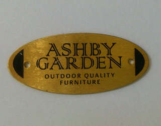 Logo mạc kim loại ASHBY GARDEN